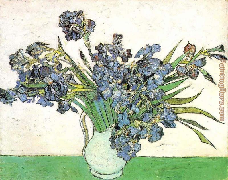 Vase with Irises painting - Vincent van Gogh Vase with Irises art painting